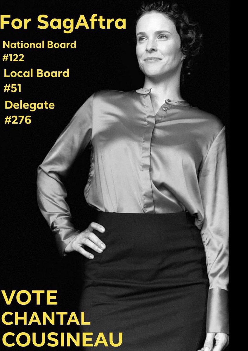 SterlingKBrown's tweet photo. To all #SAGAFTRA members, please consider a vote for my friend, #ChantalCousineau 🕉 #UniteforStrength https://t.co/34hhNaPjWr