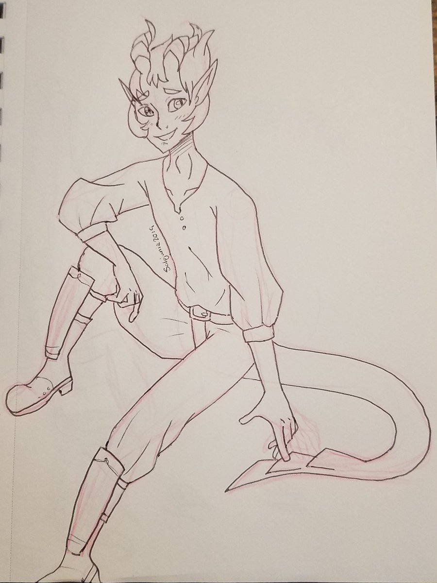 Felt like doodling Salux after mentioning him earlier. 
Enjoy the doodle! 
I suck at male anatomy