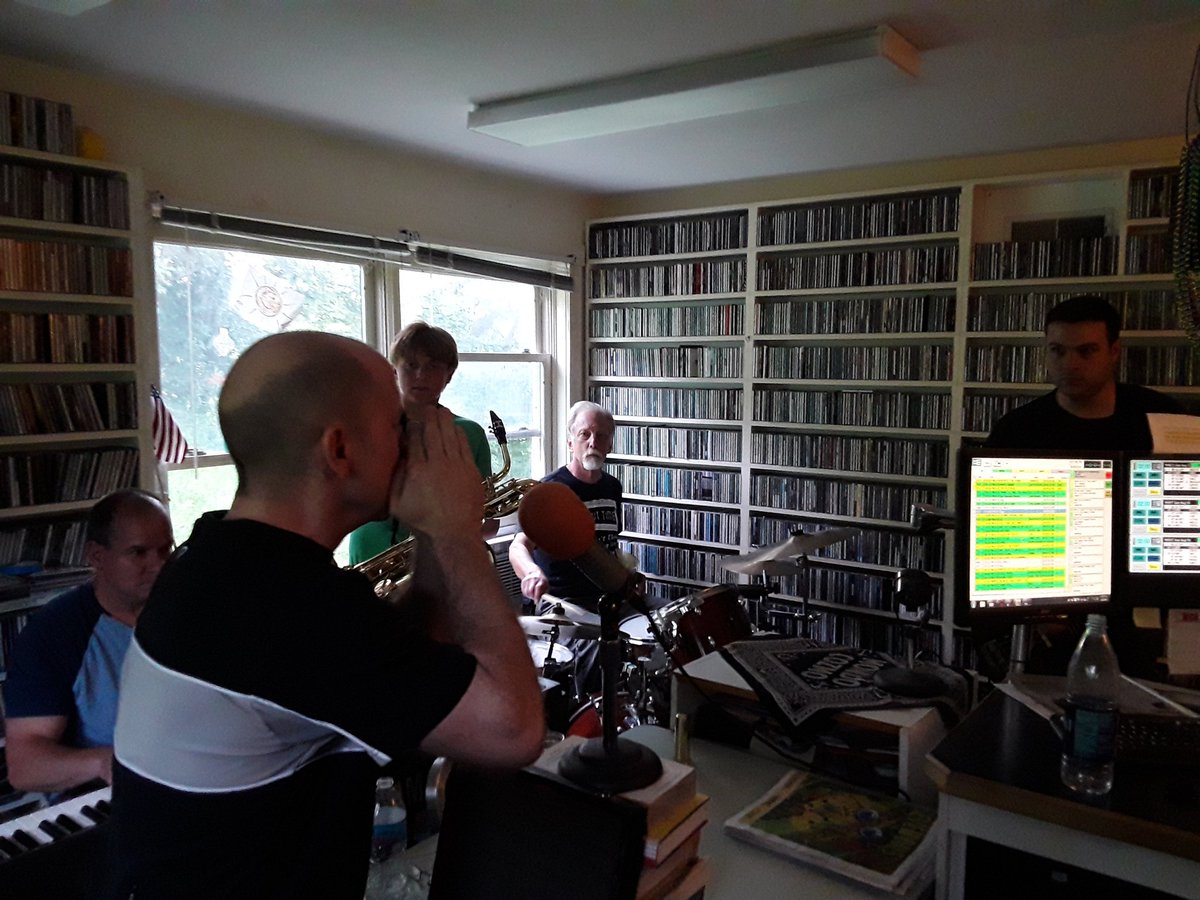 AboutTimeVT's tweet image. We played Angry Red, Rose Colored Glasses, and Bad Guy off of our album I Don't Think I Belong Here in the studio for @ThePointRadioFM Local Music Showcase. Thanks Carrie! #IndependentRadio #thepoint