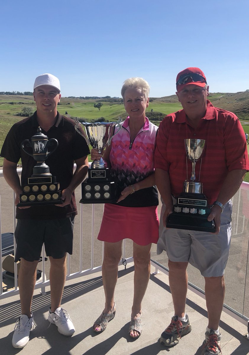 hpdesertblume's tweet photo. Our 2019 Club champions. Men’s Champion Ryan Werre, ladies Champion Clara Patzer and Sr. Men’s Champion Rick Withers. https://t.co/MfQHy9mKAt