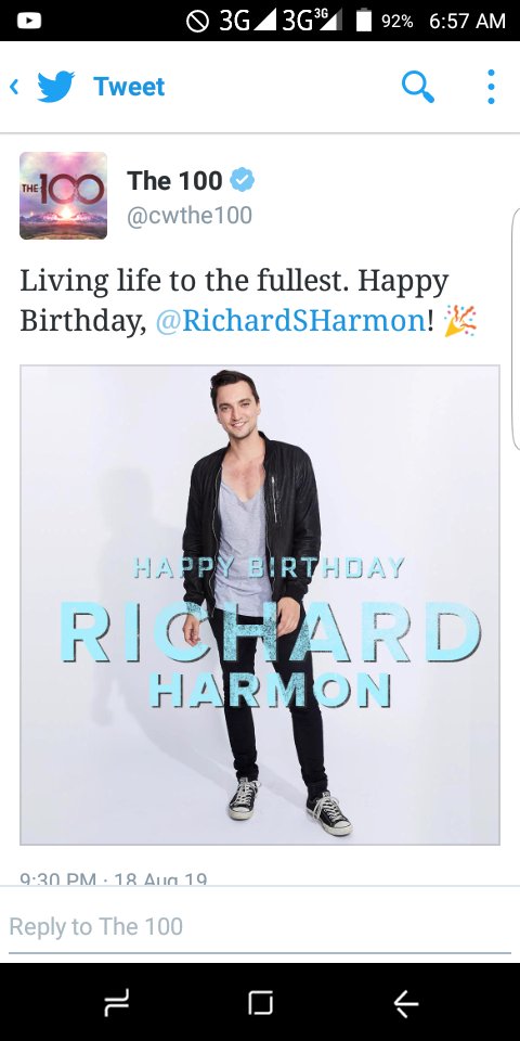 Happy birthday Richard harmon 