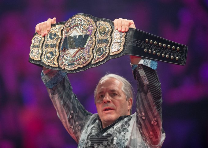 Bret Hart with AEW World Championship