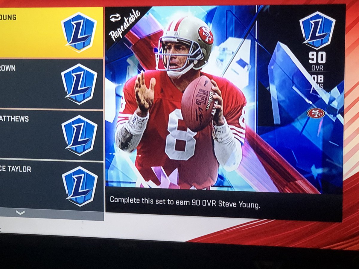 MUTCoinsHub's tweet photo. Giveaway time! I will be giving away all 5 set pieces for Steve young! To enter all you need to do is Follow me (@MUTCoinsHub), RT this tweet and tag a friend! Xbox and ps4 players are eligible. Giveaway ends Saturday August 25! Good luck guy!! https://t.co/NYugPwyg7x