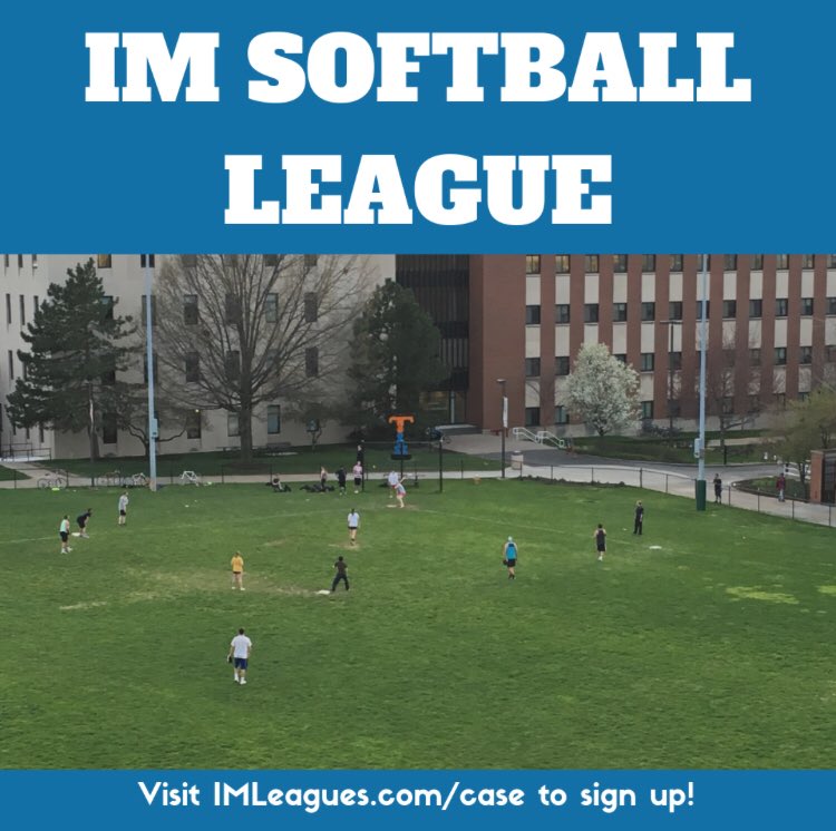 CWRUrec's tweet photo. Registration is now OPEN for our IM Softball League — Visit https://t.co/lOgbUD6xyu to get signed up!!
📝💻⚾️🏆👕
#DoYouIM? #cwru https://t.co/UVHV3MJWyF