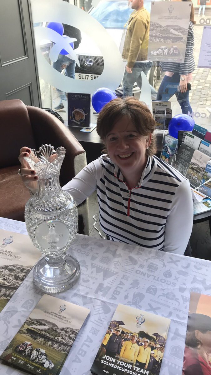 ManagerBarker's tweet photo. Probably won’t get another chance to see this close up again - the Solheim Cup touring Scotland and stopped off for us in St Andrews https://t.co/8AoQKViVvQ