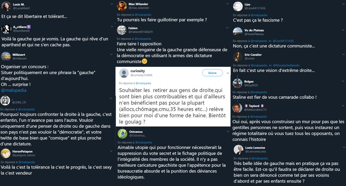 15) "Wow on la voit bien là, la dictature que veulent les gauchistes"