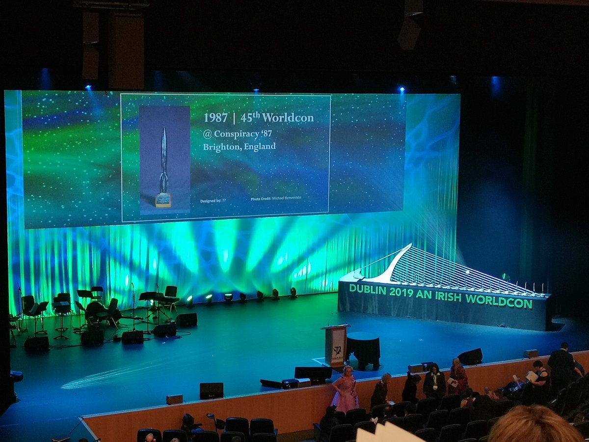 AthenaCopy's tweet photo. 2019 Hugo Awards Ceremony. So much talent in this wonderful, courageous, diverse, inclusive community. In awe and tears for all the hope they bring to our turbulent world #hugoawards2019 #worldcon2019 #mypeople https://t.co/hrIR0RlSAz