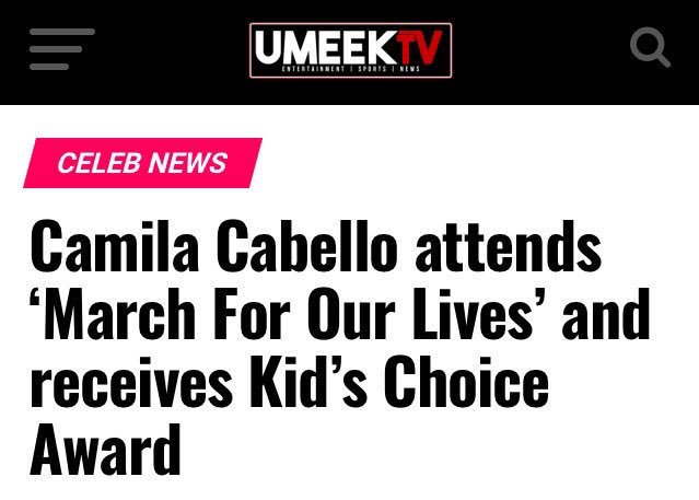 Camila joined a protest march against Trump to fight for her rights and made a speech about it at Kids Choice Awards.