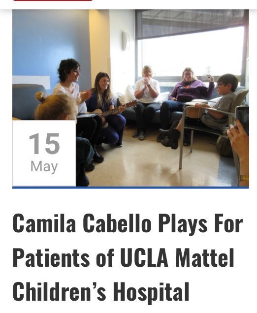 Camila visited the kids at UCLA Mattel Children’s Hospital to brighten their day.