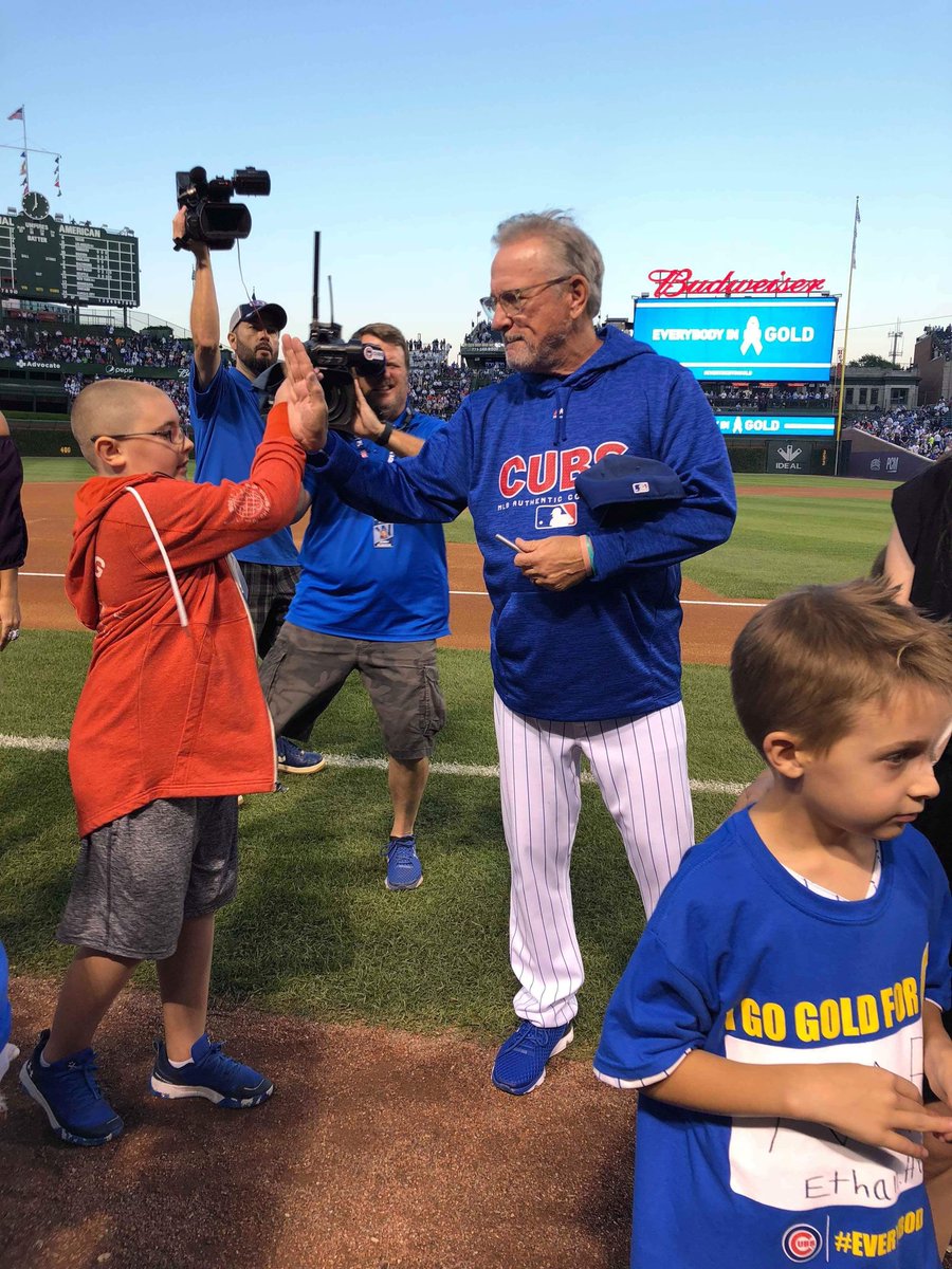Samannpro5's tweet photo. Thank u @Cubs @ClarktheCub  &amp; @CubsJoeMadd for making these memories last year for Landon, his family will never forget our 💛 are broken our dear buddy earned his wings 8.13.19 after a very brave 2.5yr battle w/brain cancer
#teamljd #EverybodyIn #kcancer #turnwrigleygold #luries https://t.co/t9Farl5ae0