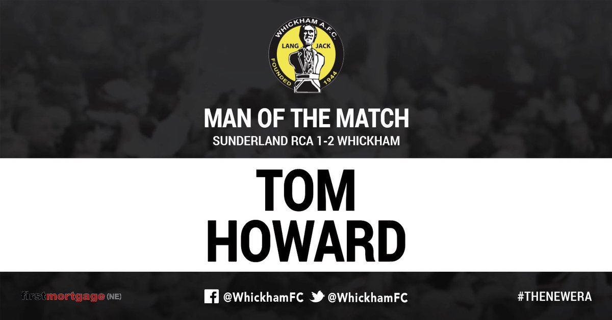 WhickhamFC's tweet image. MAN OF THE MATCH | The man of the match from Saturday’s 2-1 victory over @SunderlandRCA was defender @TomHoward42 ⚫️⚪️ #ManOfTheMatch #TheNewEra