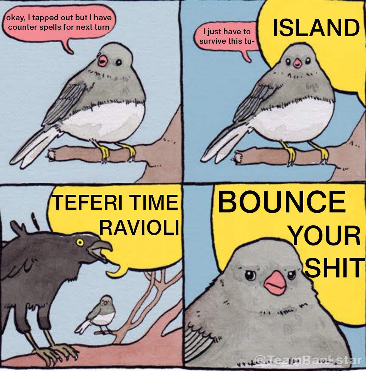 TeamRankstar's tweet photo. #CCGMeme #Teferi #RotationPlease #MTG #MTGArena https://t.co/Uh6TUcS779
