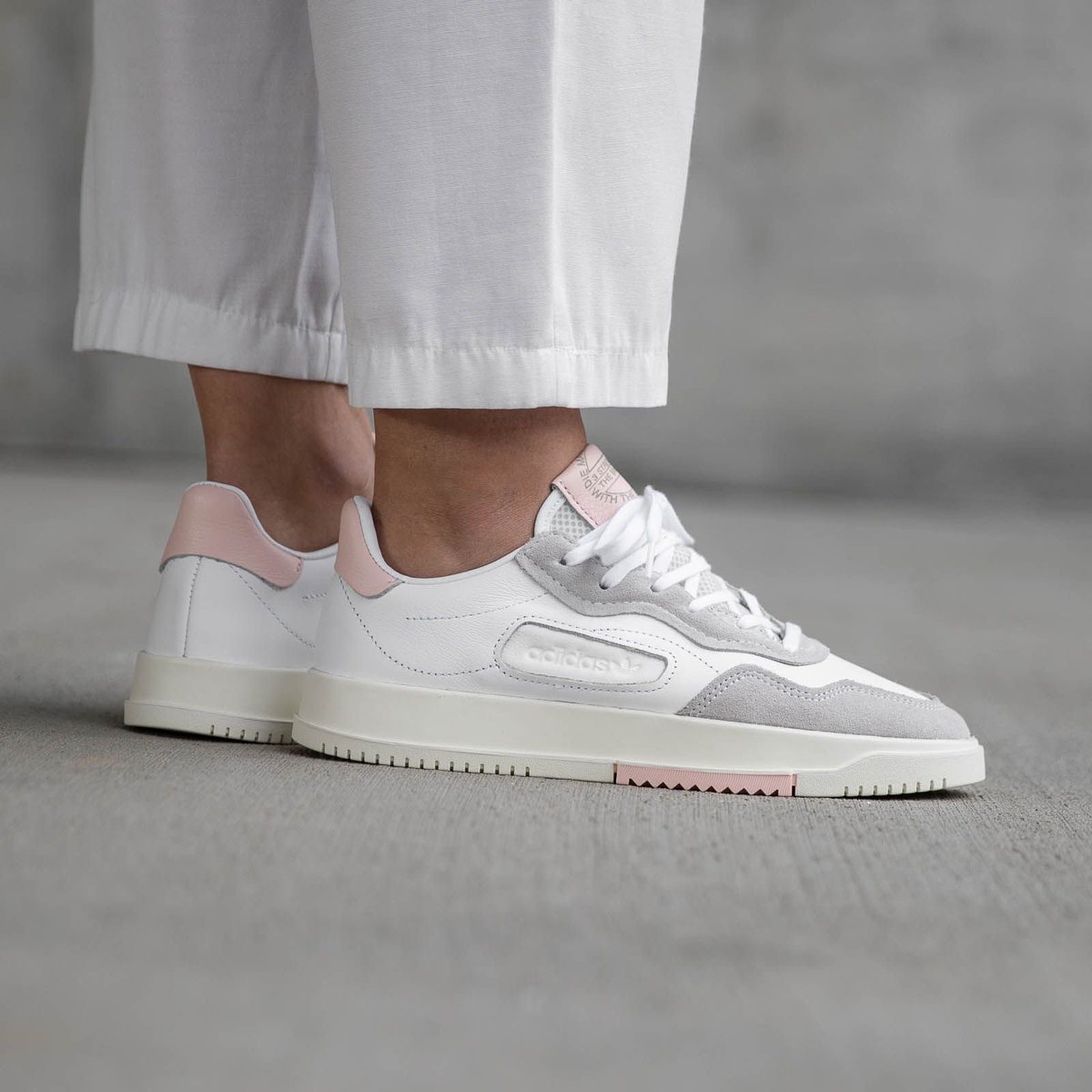 adidas sc premiere white ice pink