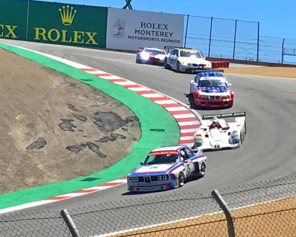 5 great BMW race cars on track in celebration of <a href="/IMSA/">IMSA</a> 50th Anniversary <a href="/WeatherTechRcwy/">WeatherTech Raceway Laguna Seca</a> <a href="/MichelinRaceUSA/">Michelin Racing USA</a> <a href="/bmwusa/">BMW USA</a> <a href="/BMWUSAnews/">BMWUSA News</a> <a href="/BMW_Classic/">Kurt</a>