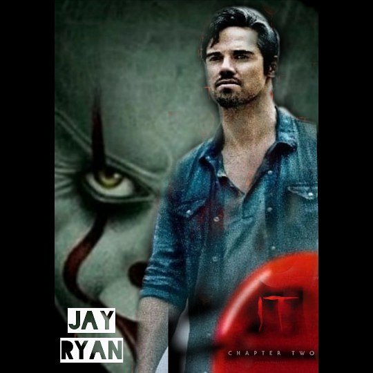 dimeragurl's tweet photo. Yesterday I had done this edit of @jayryanofficial using him from the banner pic and turn it in a edit with Pennywise in the background. 😊😘❤ #JayRyanEdit #JayRyanFan #pennywise #ItChapterTwo🎈🎈 #JayRyan https://t.co/bTbiVwf0HX