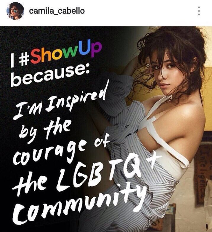 Camila has always shown her support to the LGBTQ+ community, saying that she loves them and they are not alone.