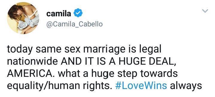 Camila has always shown her support to the LGBTQ+ community, saying that she loves them and they are not alone.