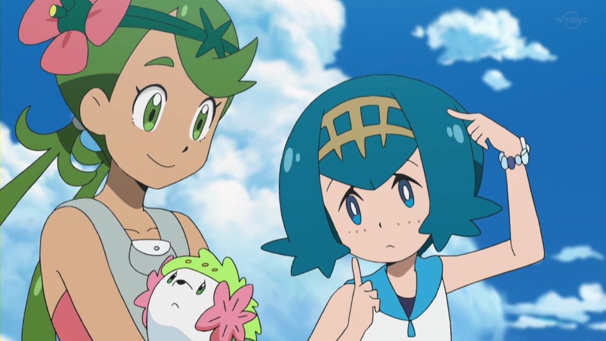 あず A Twitter この回のマオちゃんはいつもよりも母性が感じられた シェイミを見るマオちゃんとか完全に子どもを抱っこしてるお母さんの眼差しじゃん 取り乱したカキを落ち着かせたり涙目のホシちゃんを宥めたりしてるのも優しくて気配り上手なマオらしさに溢れてて