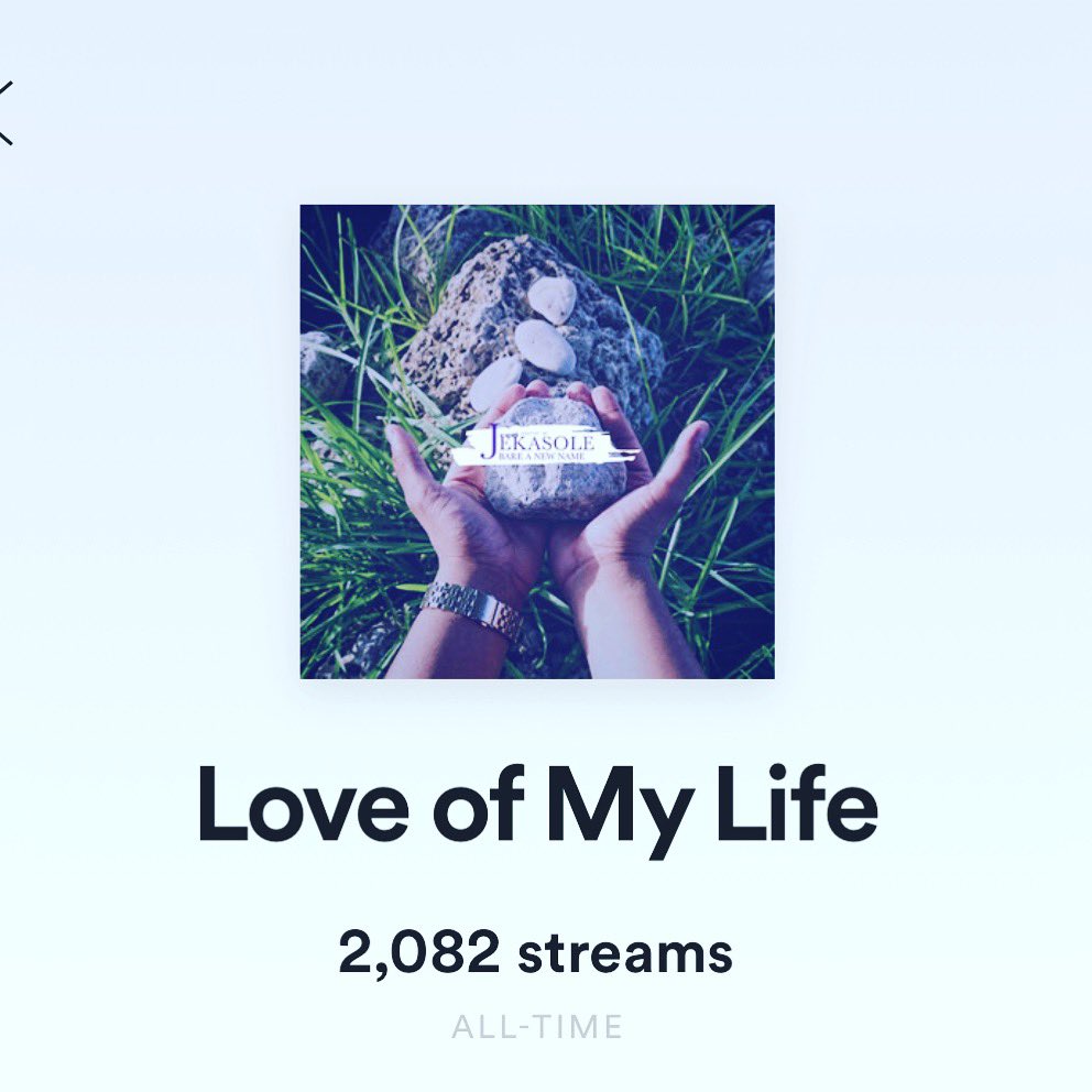 JekaGotSole's tweet photo. So got this news today 😭 my song “LOVE OF MY LIFE “ has finally hit pass it’s 2k stream mark! It’s a Big deal for me and i just wanna thank God and all my supporters out there 💯🔥 #sflchh #jekasole #spotify #tidal #googlepaly #applemusic #soundcloud #stream https://t.co/5MUaXhJIHn