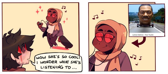 little does lazlo know, she only listens to BANGERS 