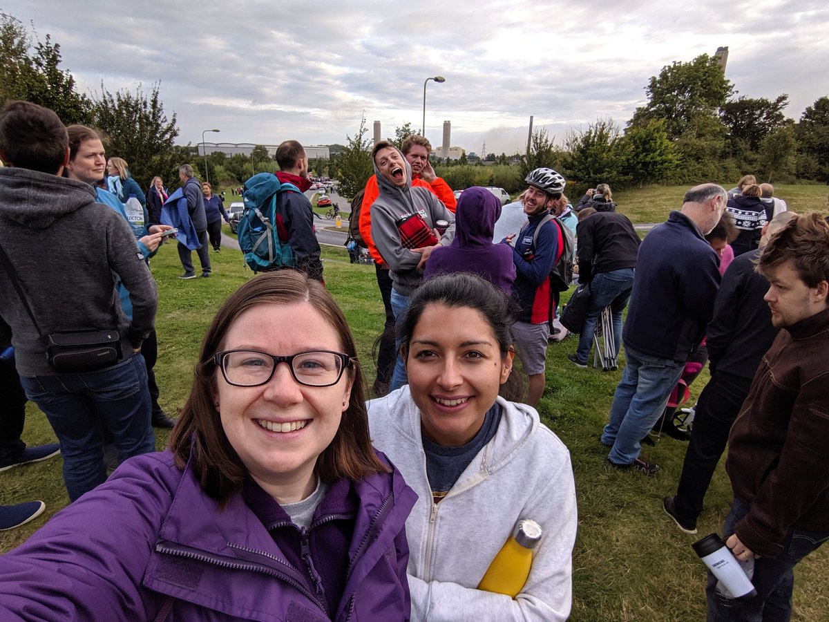 SarahMedley91's tweet photo. Great getting up early today to join the crowds watching (from a safe distance) the #didcotpowerstation cooling towers #didcotdemolition ποΈπ Sad to see them go, a real icon of the Oxfordshire skyline π’ Here are our before & after selfies! #spotthedifference https://t.co/lnM5qH8o7y