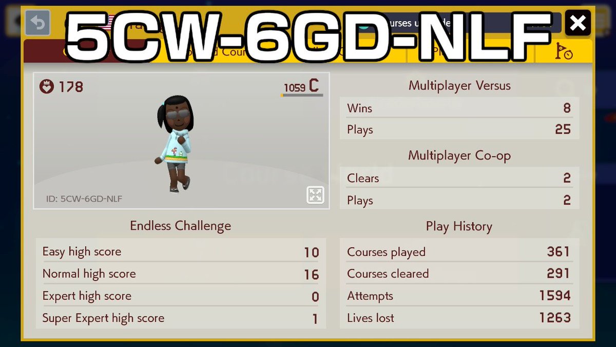 #SuperMarioMaker2
If you have Mario Maker, PLEEEEASE check out my Maker Profile and try out my courses! Maybe even like them! ^_^