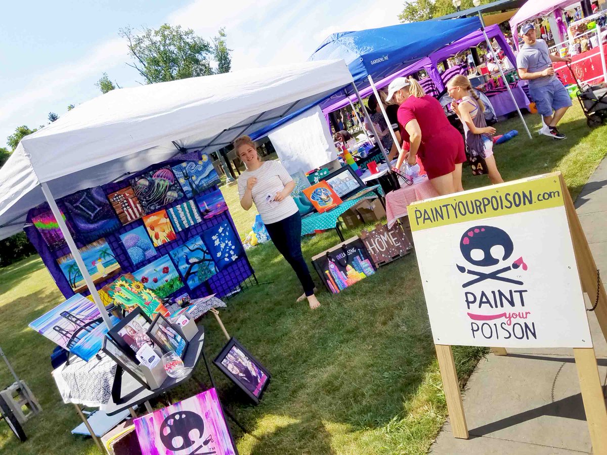 PaintYrPoison's tweet photo. Thanks to everyone who came out to enter our raffle at #holtfest2019 yesterday! Hope to see you at a #paintparty soon! https://t.co/hNhGVkkBx5

#paintingclass #paintwithfriends #partyinlansing #holt #holtmichigan @HoltArts #paintwithus #artexhibit https://t.co/TFk6iz2IvT