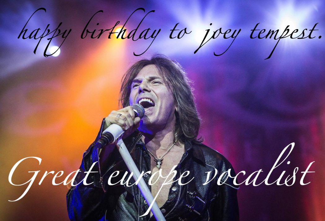 Happy birthday joey  tempest     