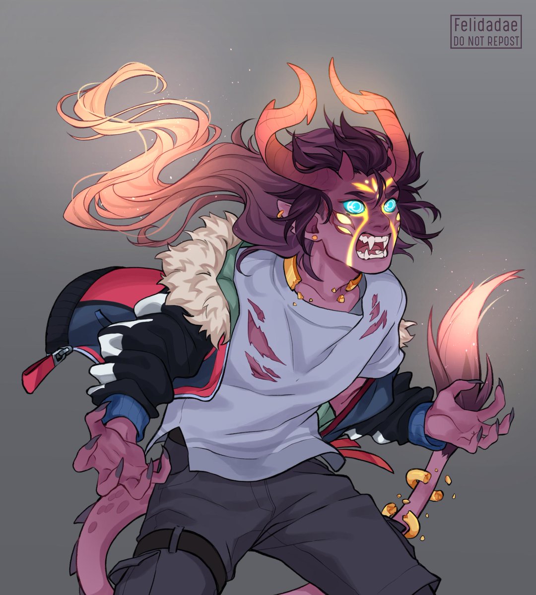 felidadae's tweet photo. it he...m’warlock boye Oscar &amp; his literal inner demon 😈 
Great w potions, not so much at keeping his plants alive😩he can tame, heal &amp; set-free any kind of magical familiar except his own

(originally an OC i made for fun while playin' Monster Prom!! He's shy w making friends) https://t.co/HLyl8ih0wK