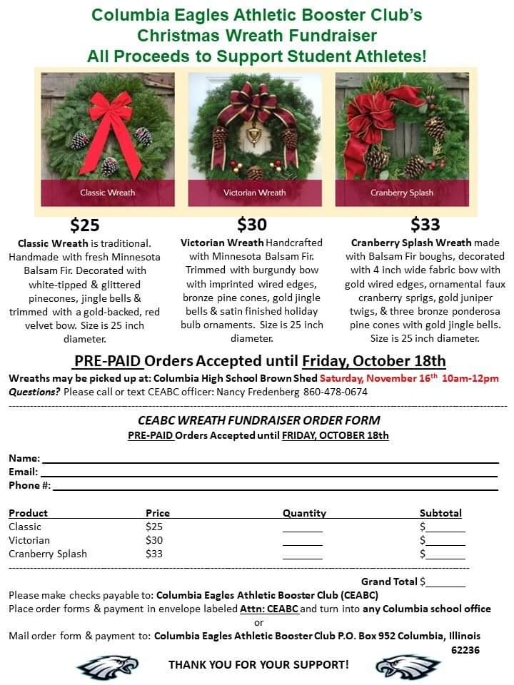 129 Days till Christmas! We gotcha covered. Its our WREATH FUNDRAISER!!! A simple but elegant gift for your friends and family! Or even yourself! Get your orders in soon!!!!!
Click on this link for order form or paste in browser
drive.google.com/file/d/1Fom5h8…