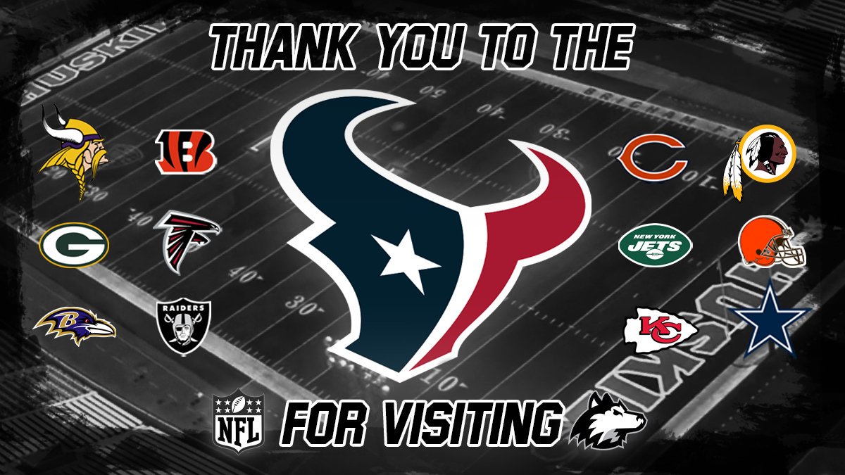 NIU_Football's tweet photo. The Sidelines have had another set of eyes on your Huskies today!

Thank you to the @HoustonTexans for coming out and watching practice today. 

For all NIU Football updates on twitter and on Instagram 
@niufootball.

#NIU2NFL #FallCamp2019 #football #TheHardWay https://t.co/kRYxA3tku1