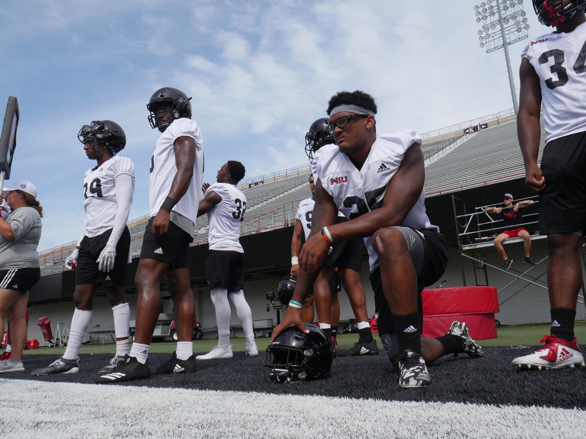 NIU_Football's tweet photo. The Sidelines have had another set of eyes on your Huskies today!

Thank you to the @HoustonTexans for coming out and watching practice today. 

For all NIU Football updates on twitter and on Instagram 
@niufootball.

#NIU2NFL #FallCamp2019 #football #TheHardWay https://t.co/kRYxA3tku1