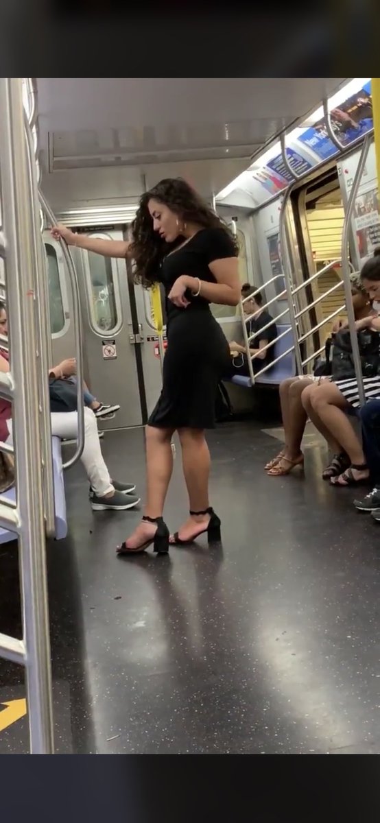 Lesbian office glasses subway