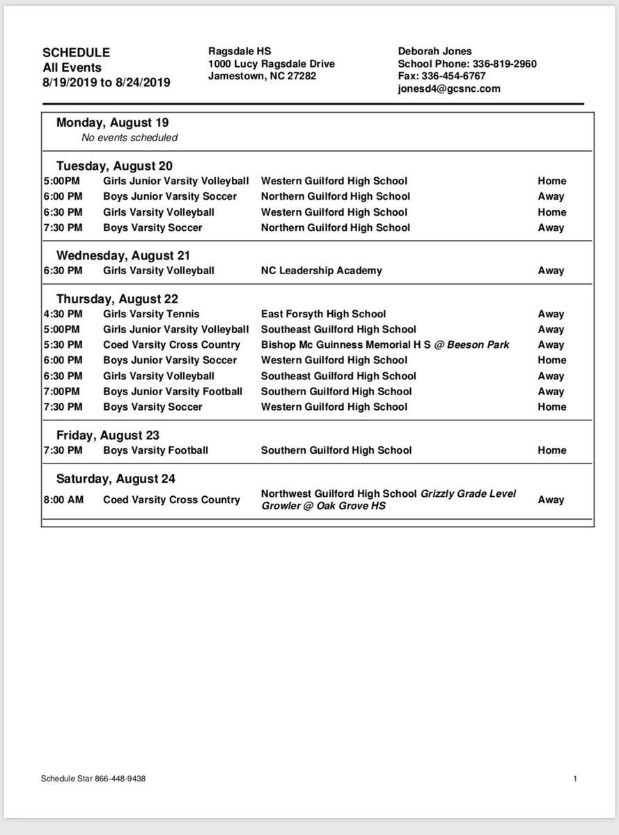 Ragsdale_Tigers's tweet image. See you this week!  Come out and support Ragsdale as they kick off the season. #Ragsdale #fallkickoff