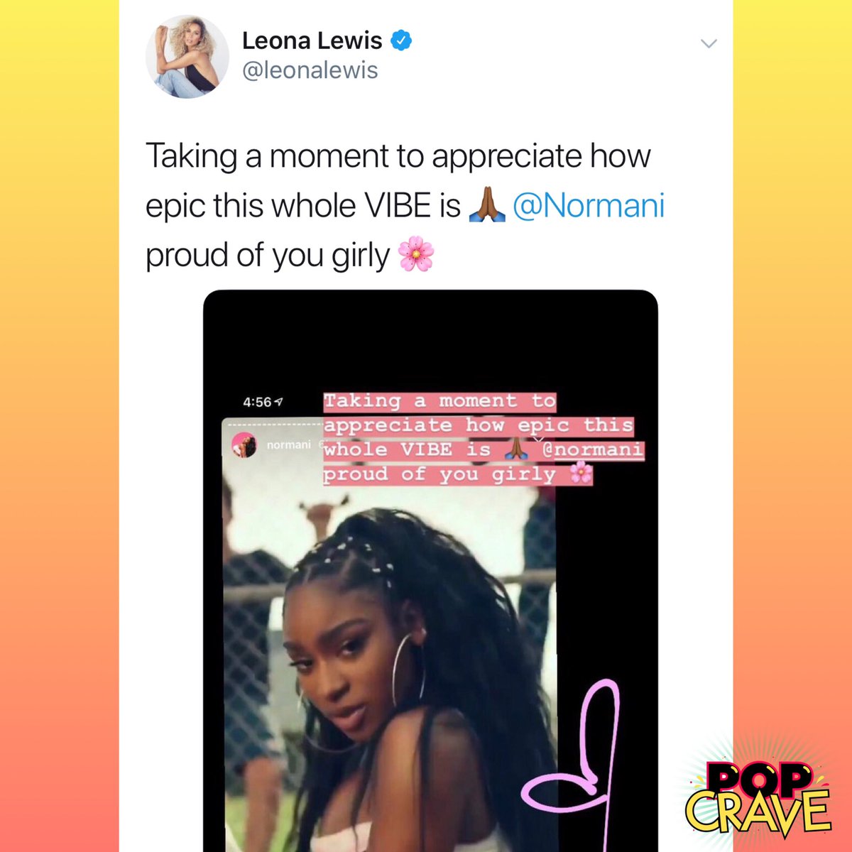 . @LeonaLewis supporting  @Normani on Twitter: “proud of you girly”