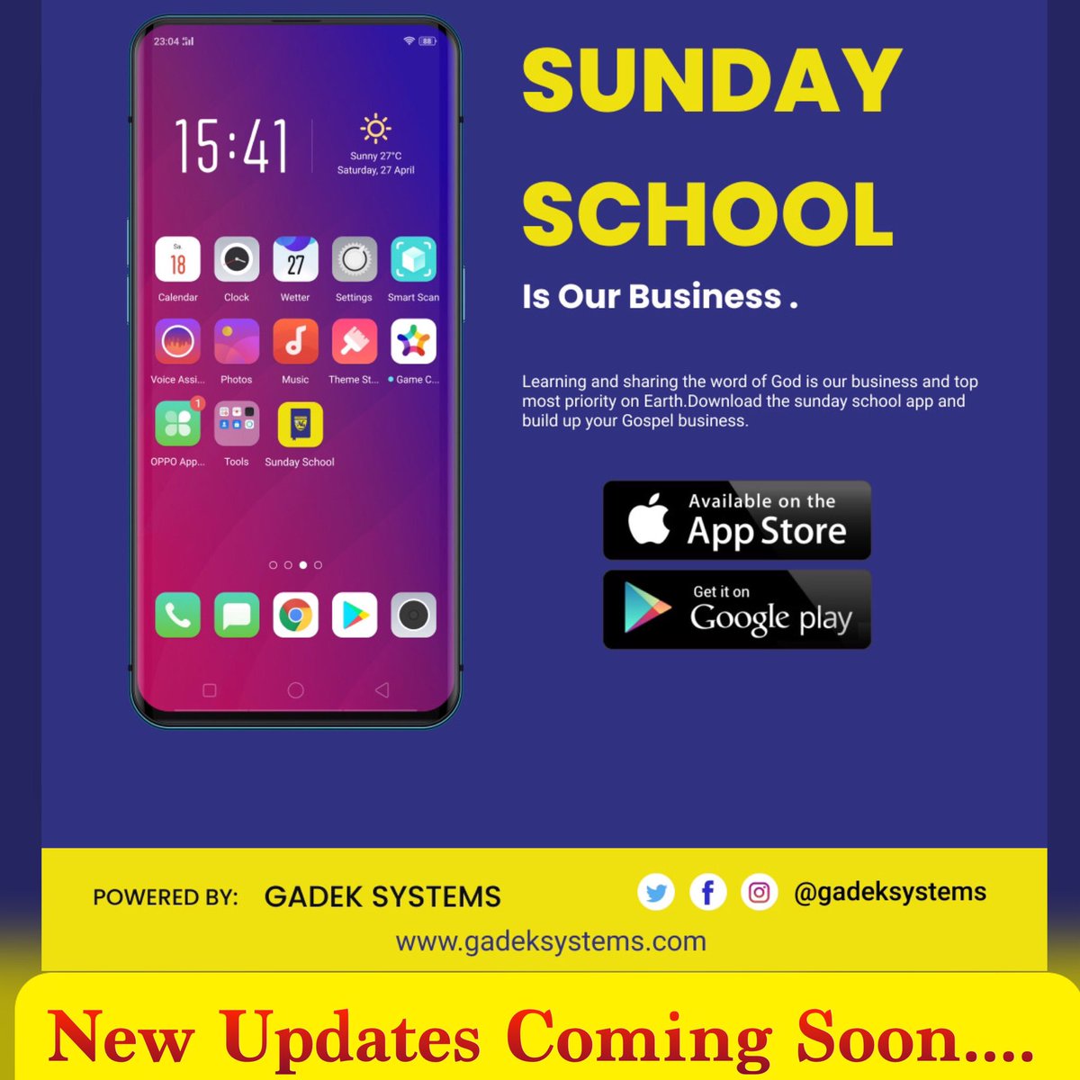 GadekSystems's tweet photo. Assemblies of God Sunday School Manual.

New updates coming soon.... 
What new features do you expect? Let us know

#SundaySchoolLesson #AssembliesOfGod #MobileApp #AndroidApp #iOSApp https://t.co/UclYgsjPsE