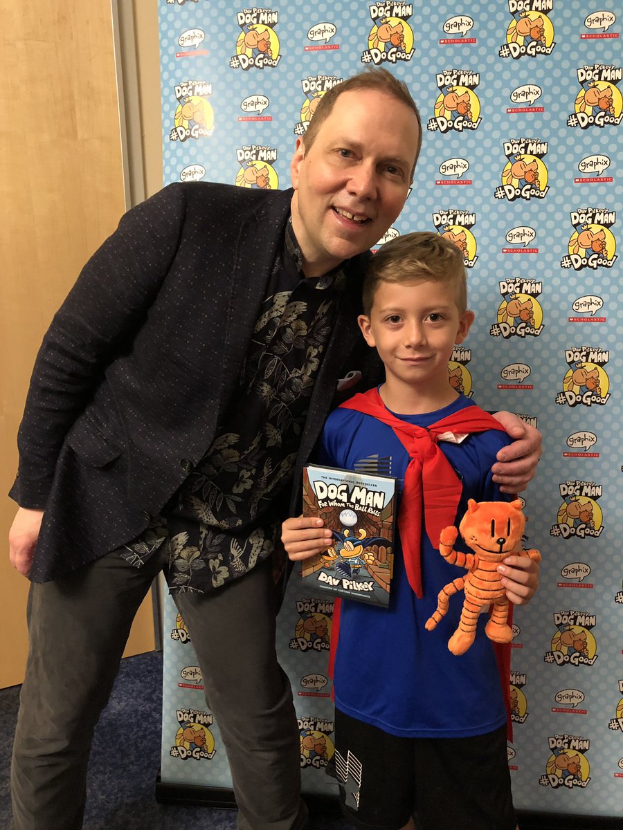 This Panther was so excited to meet Dav Pilkey! <a href="/pond_library/">Mrs. Christy Beeman</a>  He told Dav you are his biggest fan! #dogood