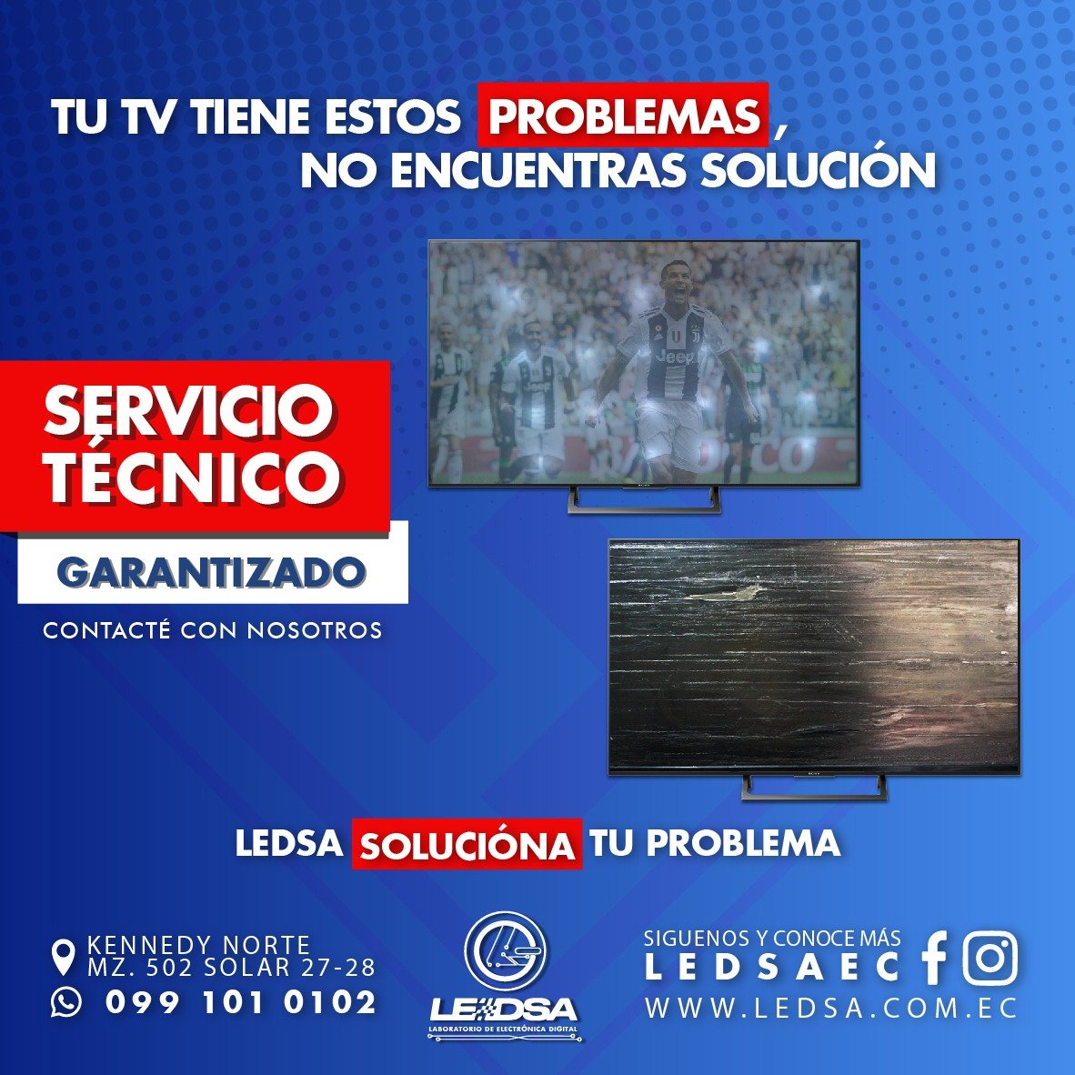 ledsaec's tweet image. Emelec similar a un televisor chino, no hay técnico que lo arregle tampoco Rescalvo 🤷🏻‍♂️

Pero en #Ledsa nuestro equipo técnico le da solución a todos los problemas que presente su TV 😎

Visitanos o envía tu consulta al 0991010102