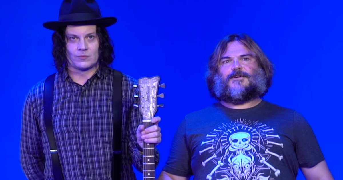 EW's tweet photo. Jack Black and Jack White finally team up to record a song as Jack Gray: https://t.co/1iiWUpNrwW https://t.co/wwytF3Fhqo