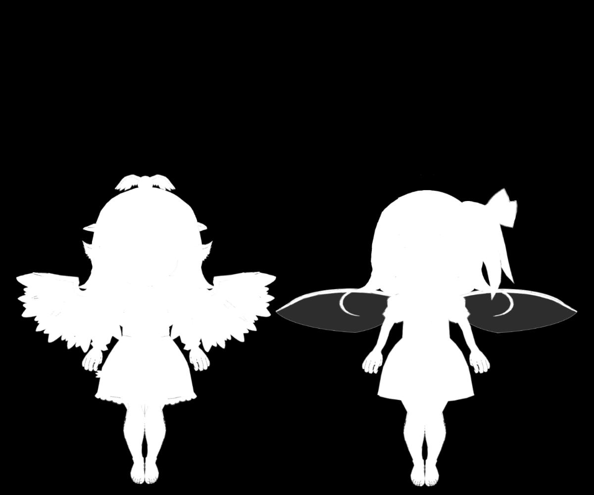 サクマカズキ 誰かわかるかな 影絵実験 試行錯誤で何種類か 東方イラスト 東方project