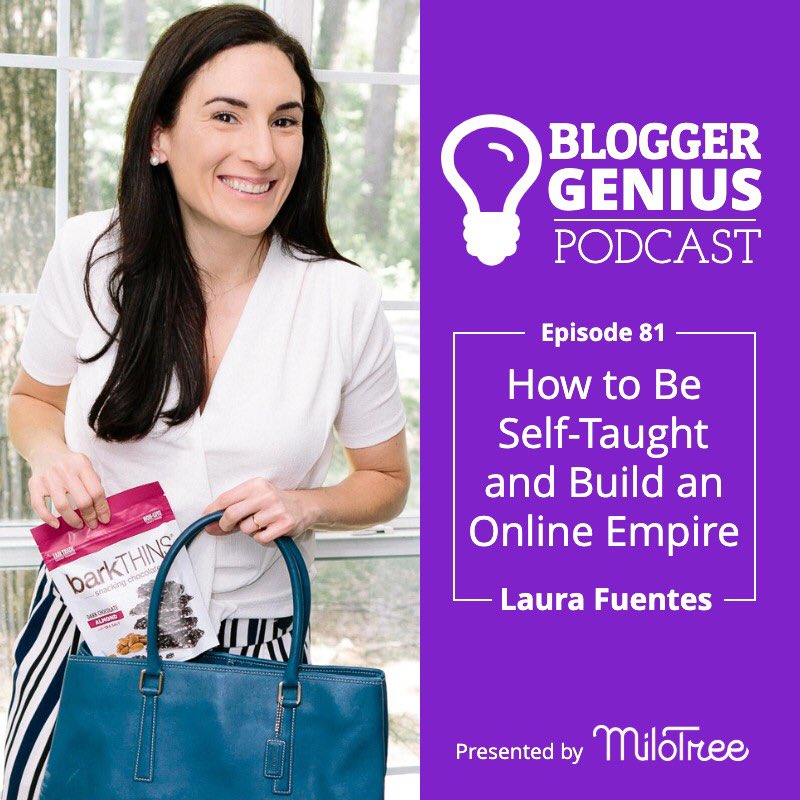 MiloTreeApp's tweet photo. Want to know how to build an online empire from the ground up? Listen to this weeks #bloggergenius podcast episode with @LauraSFuentes #podcast #Entrepreneur https://t.co/ZGDt45ovBQ https://t.co/Ox0KBwit8O