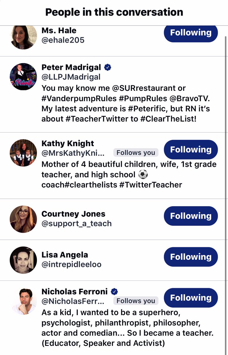 LLPJMadrigal's tweet photo. @Mchellebell @ehale205 @MrsKathyKnight @support_a_teach @intrepidleeloo @NicholasFerroni #MsBell: when you hit reply that someone else tagged folks into, everybody else gets hit every time you have a conversation & clogs up all our timelines if everyone does it. Now you know. 🙃 #teachertwitter https://t.co/cjsfti42qR