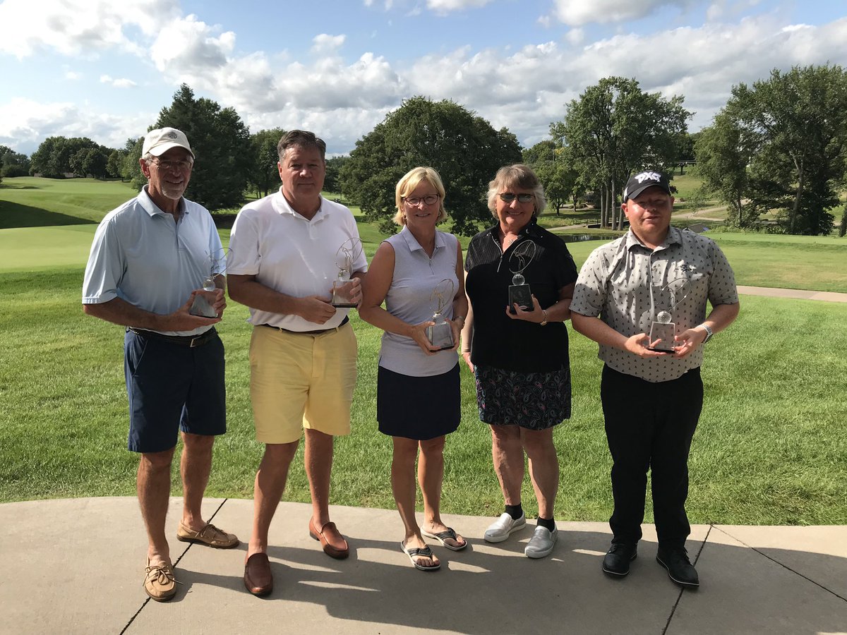 Congratulations to our Club Champions!!!!

From left to right:
Mitch Ruffcorn (Senior Net)
Tom Carroll (Senior Gross)
Beth Scott (Ladies Gross)
Daryl Moore (Ladies Net)
Adam Seitz (Championship)

*Not pictured - Tom McVey (Men’s Net)
