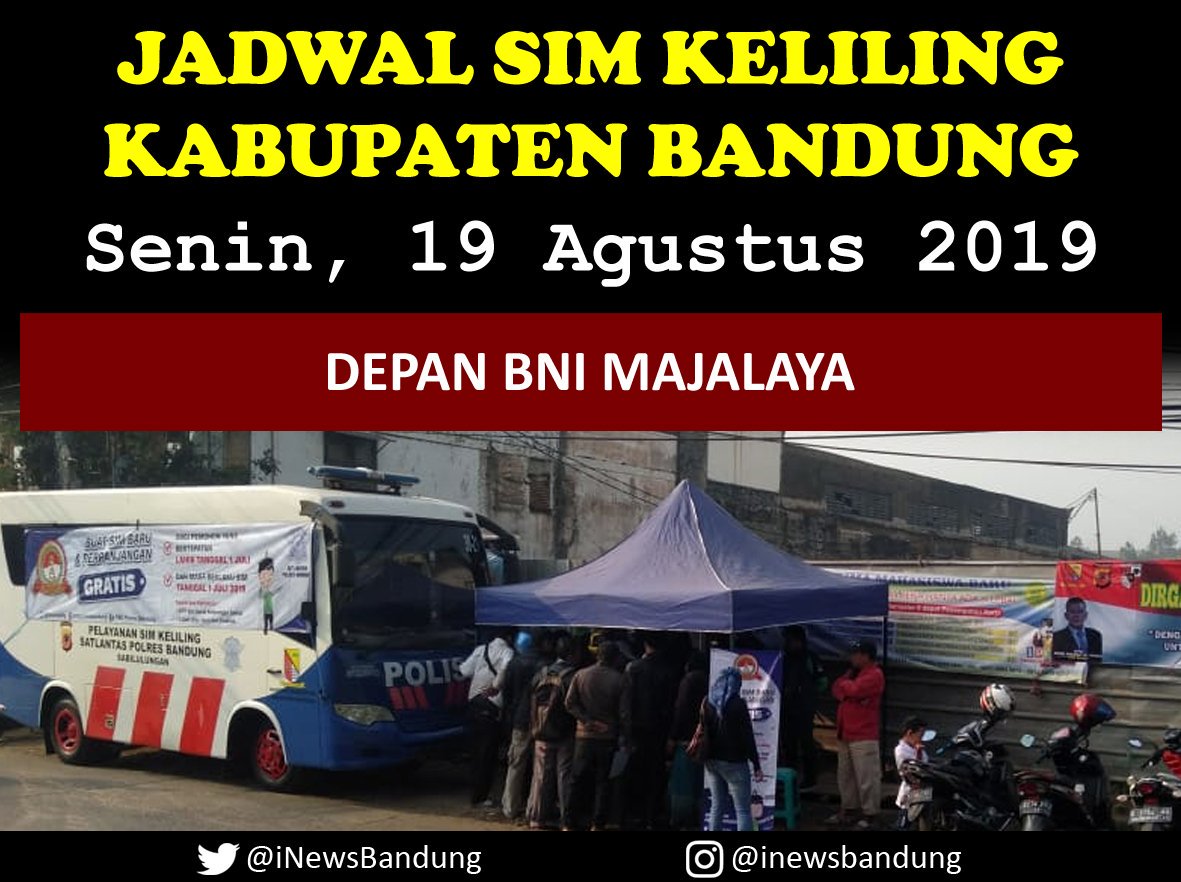 iNewsBandung's tweet image. Jadwal #SIM #Keliling #KabBandung #Jabar #iNews  #Senin #13YearsWithBIGBANG