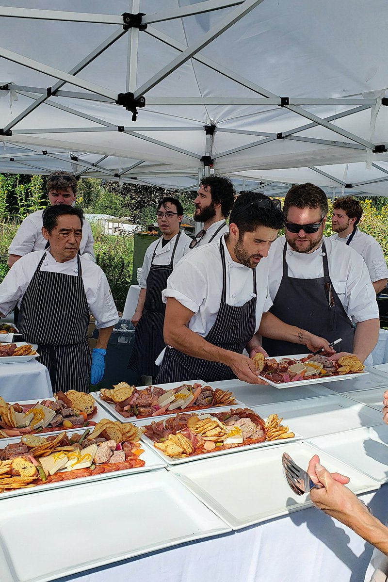 BarOso_Whistler's tweet photo. It’s been an OSO delicious start to this year’s #AraxiLongtable Dinner, from Chef Jorge's Grilled #Octopus canapes and our @SheringhamBC reception #cocktails to dinner’s first course of Housemade Fresh and Cured #Charcuterie! #OSOWhistler https://t.co/OP3czM5AEB