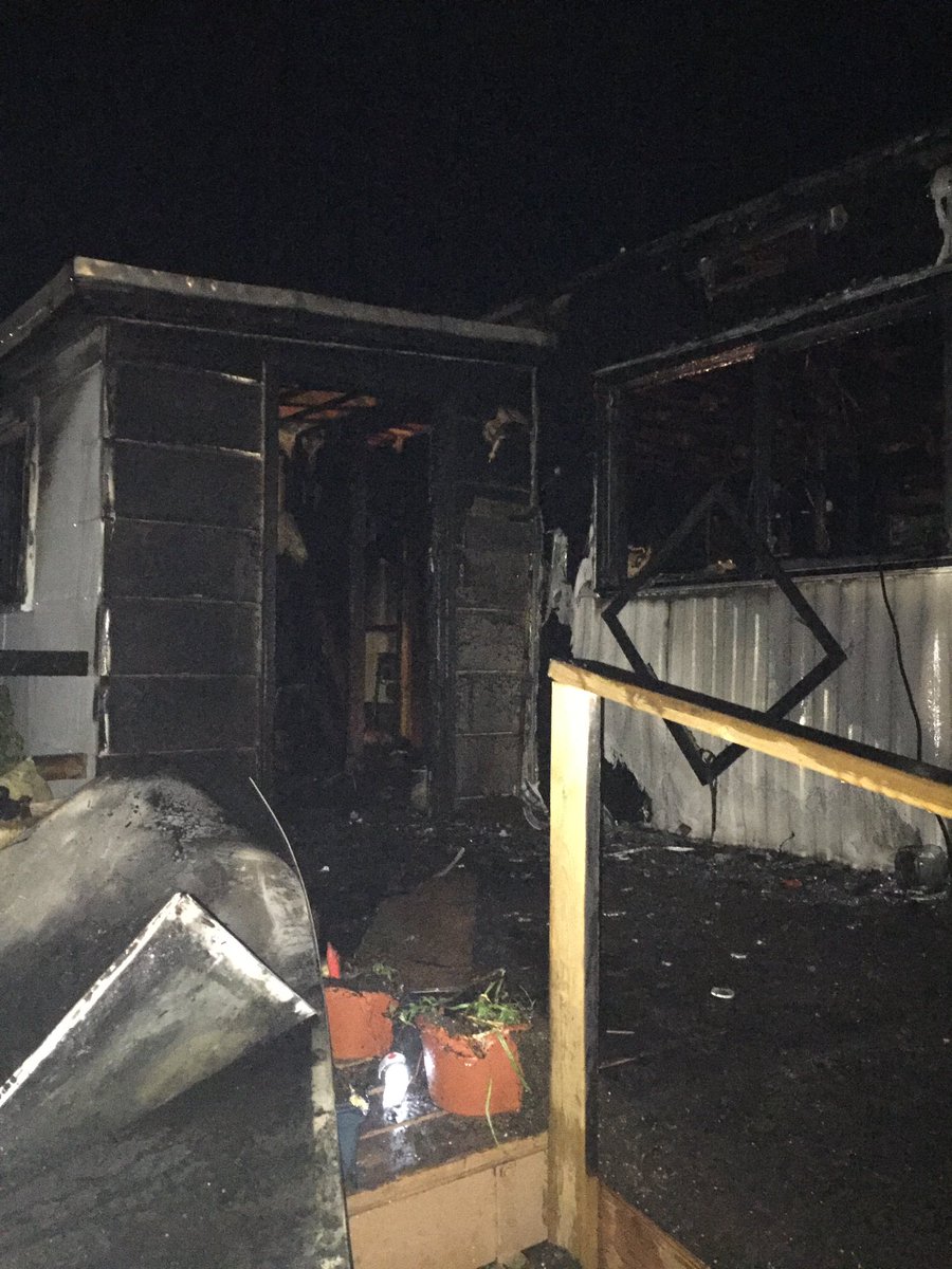 Just before midnight on Saturday night <a href="/MJFirefighters/">MJFirefighters</a> responded to the east side of the city for a mobile home fire. On arrival the home was fully involved. 1 person was transported to Hospital. The cause of the fire is under investigation. #CityMJ