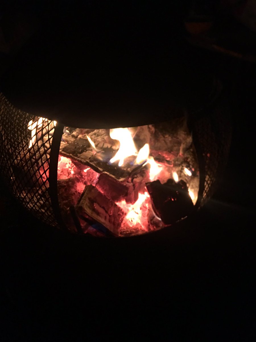Saturday night fire with my family.