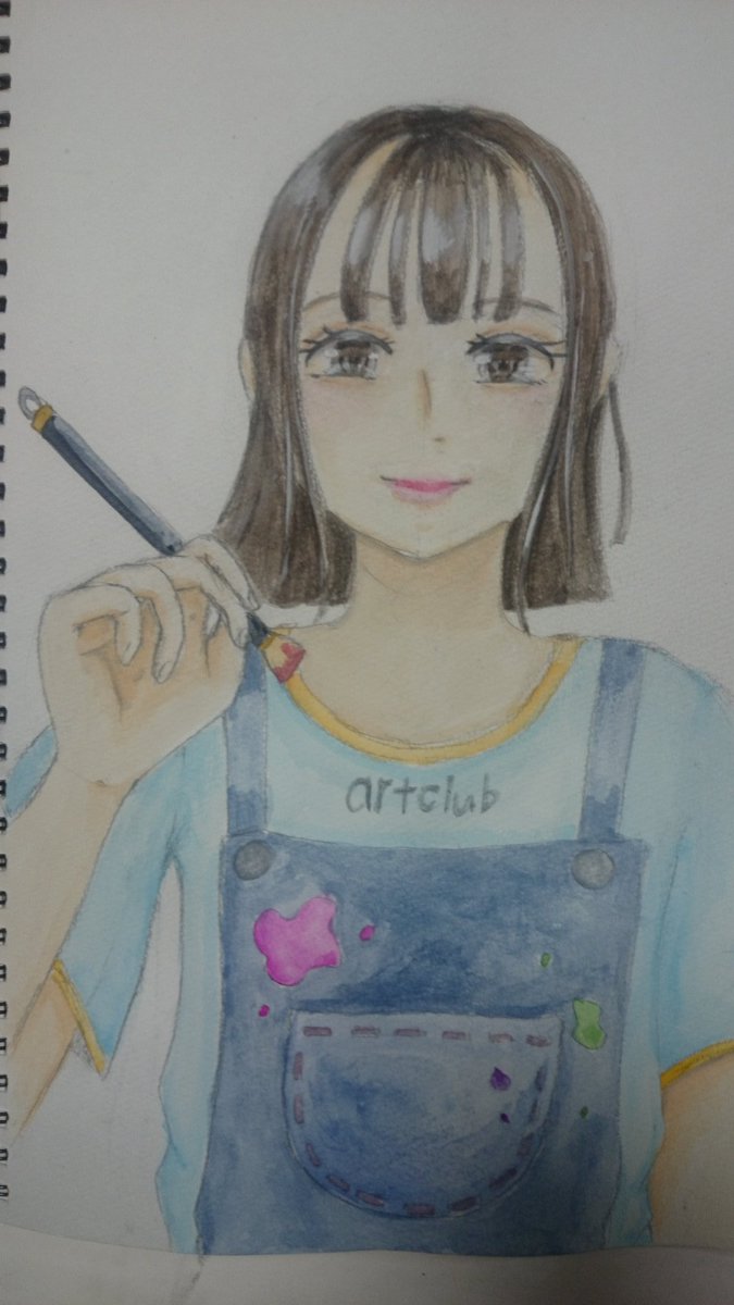 ʚlatteɞ イラスト イラスト好きな人と繋がりたい 絵描きさんと繋がりたい 昨日描いた絵です 1枚目 前描いたデジタル 2枚目 下書き 3枚目 色付け 4枚目 ペン入れ ポスターカラーしか無かったので ポスターカラーで塗りました T Co