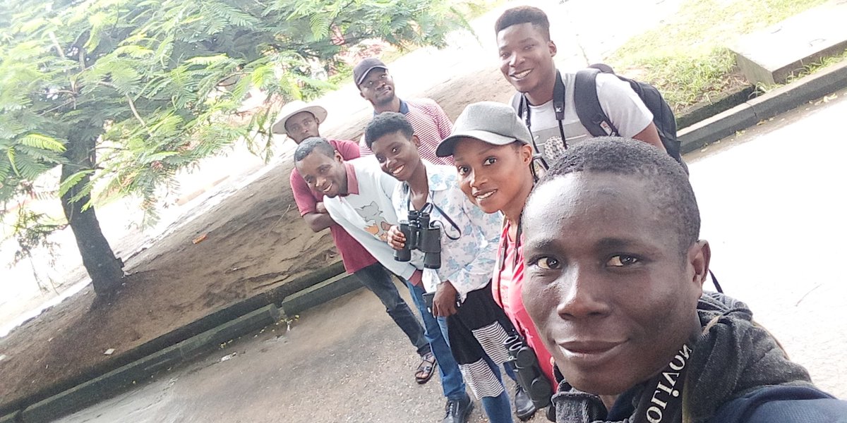 Uwatty's tweet photo. The smile is beaming on their faces because Birdwatching was fun and they could identity Birds by calls and by Sighting. Even in an altered environment, birds do have a way to adapt. #IBC #NIBAP #Biodiversity #Uyo https://t.co/WHILHEZ9RG