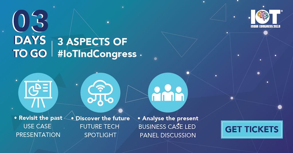 IET_FTC_2022's tweet photo. Three days to go for the most important confluence of the digi-tech stakeholders in the region: #IndIoTCongress
Are you ready?
Get tickets: https://t.co/3DpvVuJkzK
#IoT #IoTIndia #IoTIndCongress #InternetofThings
#FutureOfTechnology
#India #EventsAlert #ArtificalIntelligence https://t.co/HxdsDeLQEp
